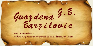 Gvozdena Barzilović vizit kartica
